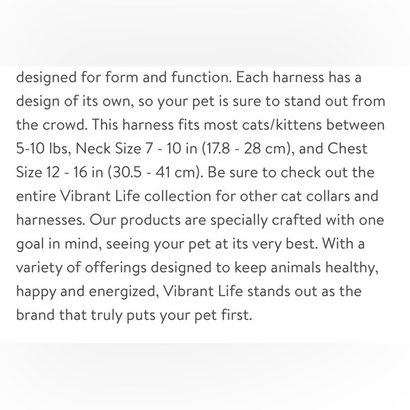 NWOT Cat Harness & Leash - Picture 5 of 5